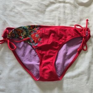 Athleta Red and Purple Bikini Bottom